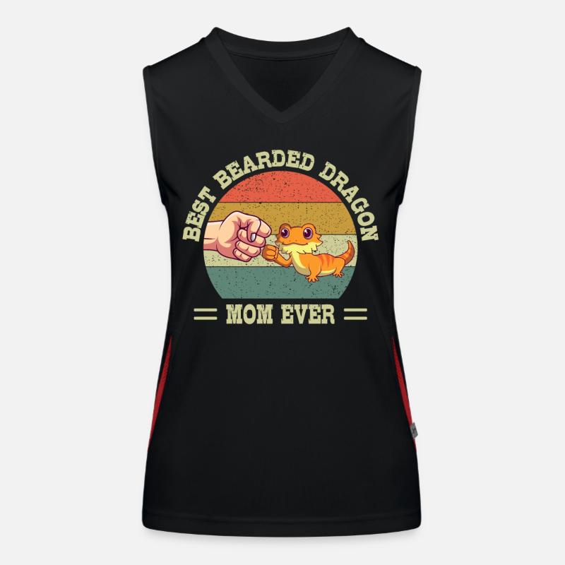 Best Bearded Dragon Mom Ever Eidechse Mama Mutter Funktionelles Kontrast-Tank Top für Frauen