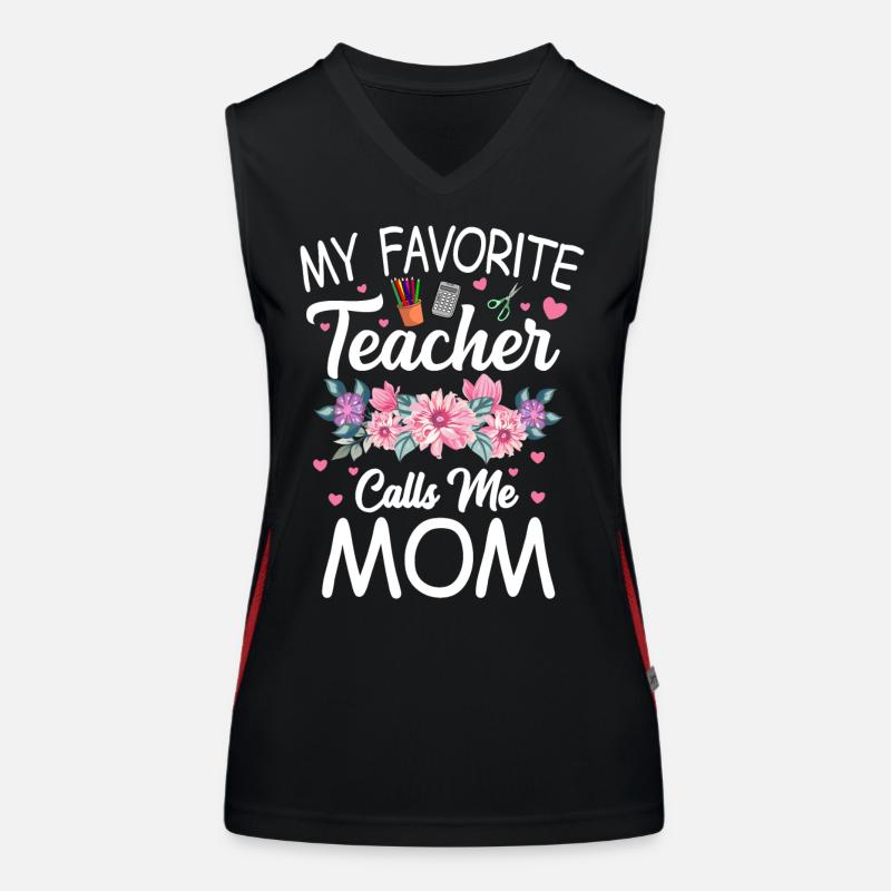 Mein Lieblings Lehrer Nennt Mich Mama Mutter Funktionelles Kontrast-Tank Top für Frauen