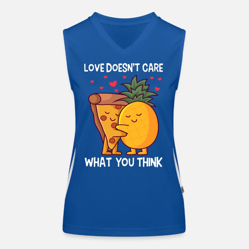 L’amour ne se soucie pas de ce que vous pensez Pizza Hawaii Débardeur respirant contrasté Femme