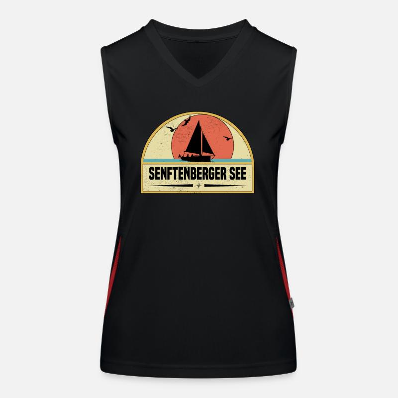 Senftenberger See Lausitz Funktionelles Kontrast-Tank Top für Frauen