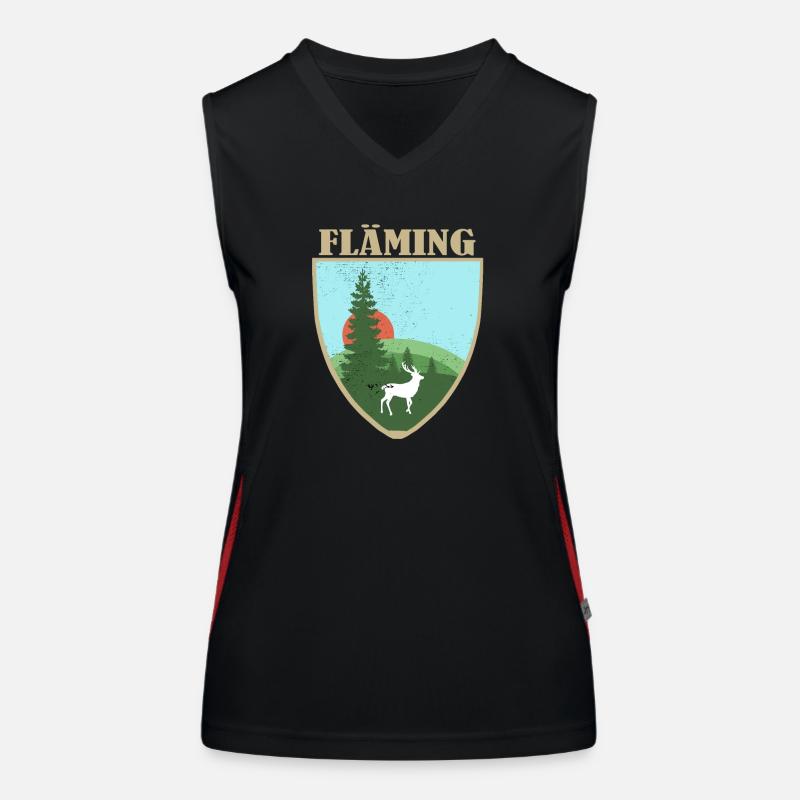 Fläming mit Hirsch Funktionelles Kontrast-Tank Top für Frauen