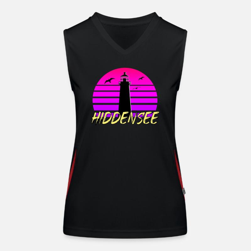 Hiddensee 80s Funktionelles Kontrast-Tank Top für Frauen