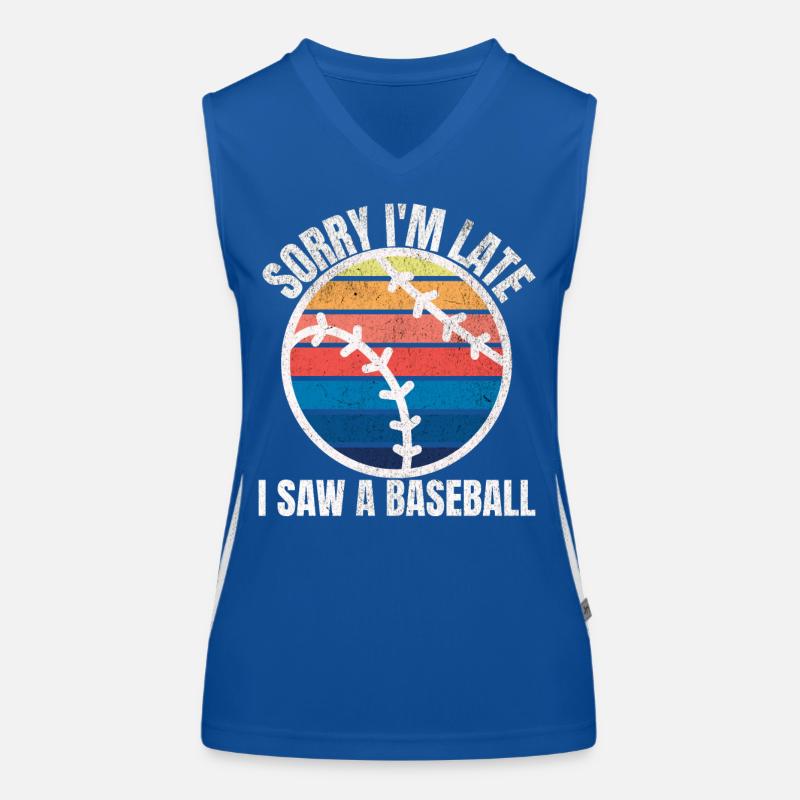Baseball Lustig Funktionelles Kontrast-Tank Top für Frauen