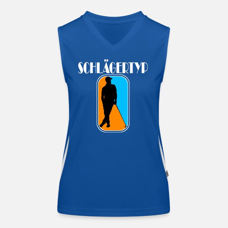 golf schlägertyp Funktionelles Kontrast-Tank Top für Frauen