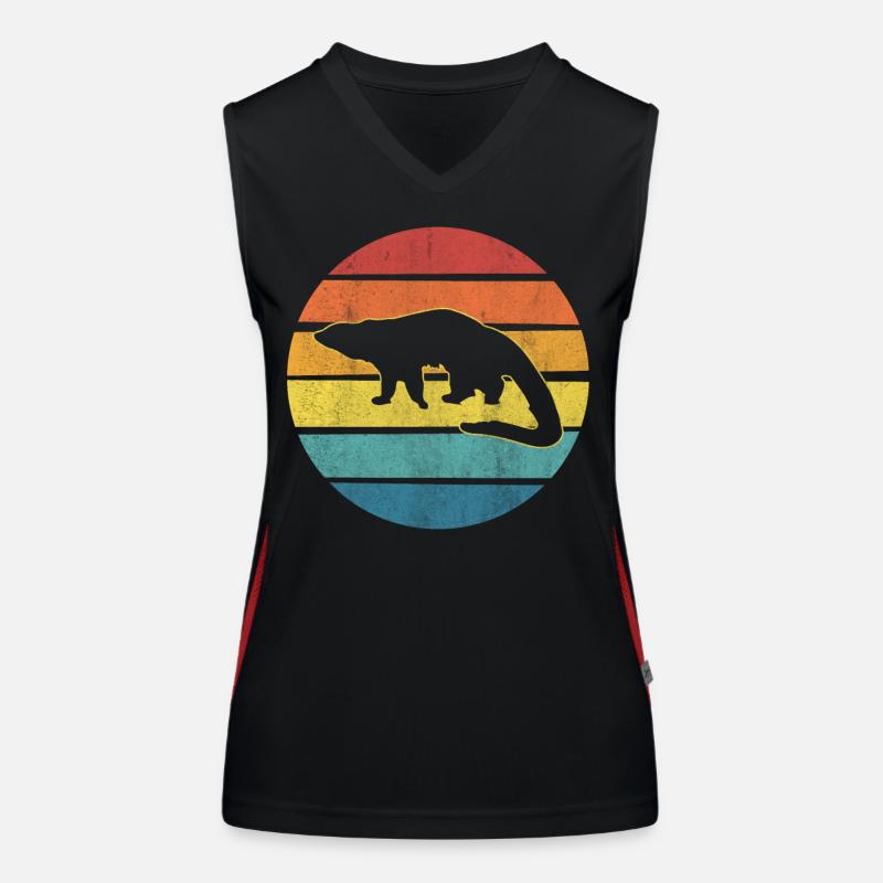 Binturong Tier Funktionelles Kontrast-Tank Top für Frauen