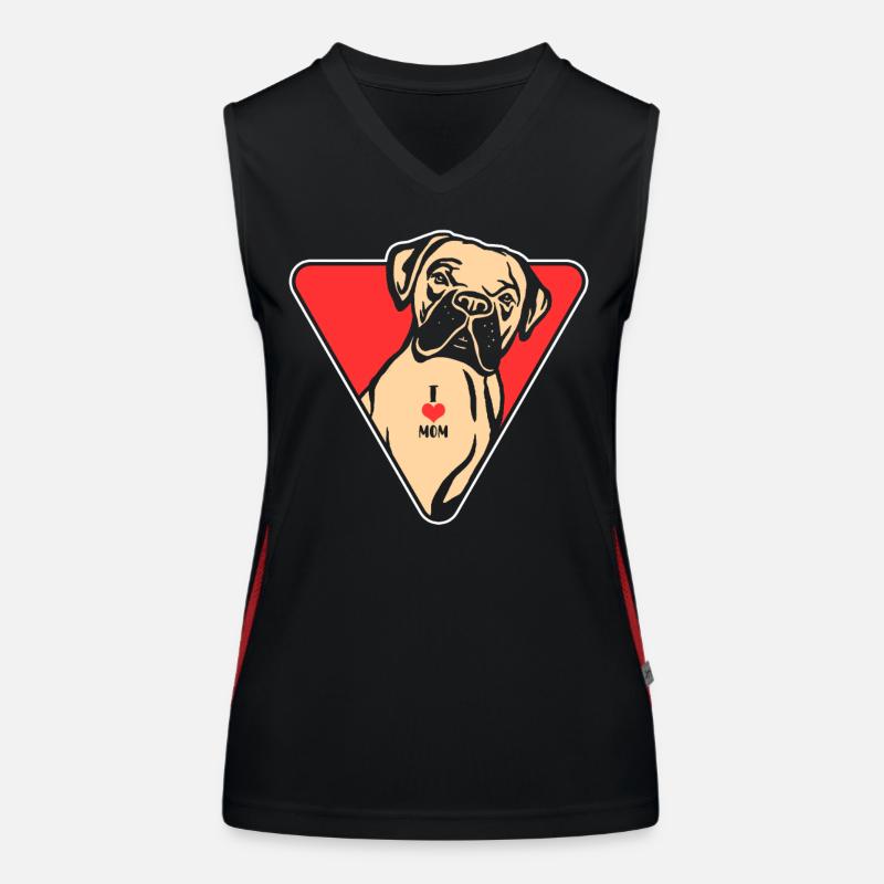 Boxer Hundeliebe Hund Funktionelles Kontrast-Tank Top für Frauen