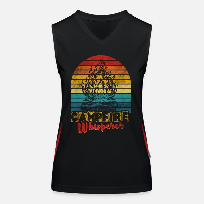 Camping campfire Women's Functional Contrast Tank Top