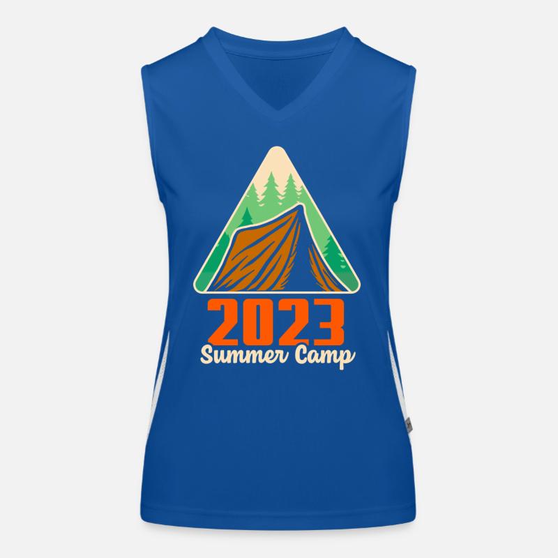 Sommerlager 2023 Camping Funktionelles Kontrast-Tank Top für Frauen
