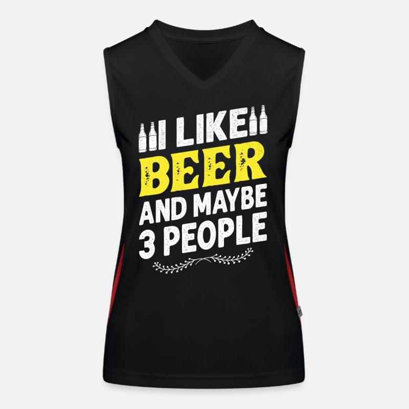 Bier Bierliebhaber Trinken Spruch Alkohol Funktionelles Kontrast-Tank Top für Frauen