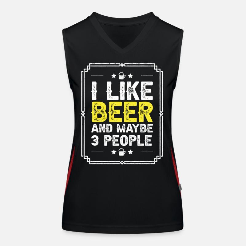 Bier Bierliebhaber Trinken Spruch Alkohol Funktionelles Kontrast-Tank Top für Frauen