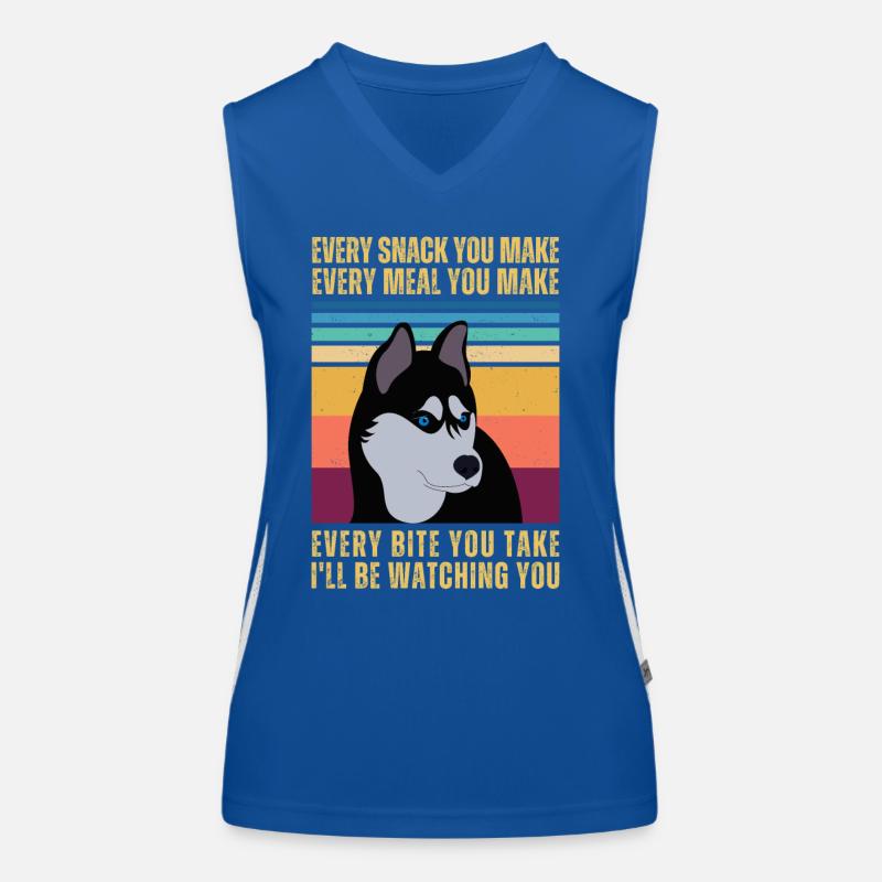 WATCHING HUSKY Women's Functional Contrast Tank Top