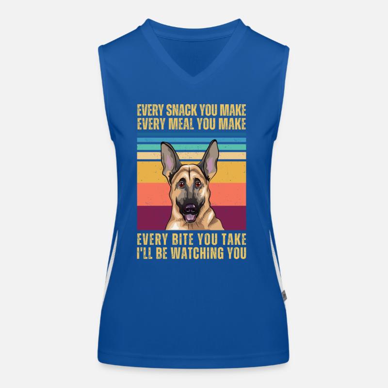 Deutscher Schäferhund beobachten Funktionelles Kontrast-Tank Top für Frauen