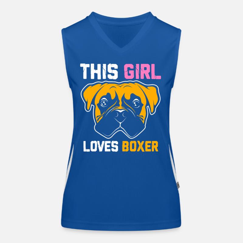 Boxer Dog Women's Functional Contrast Tank Top