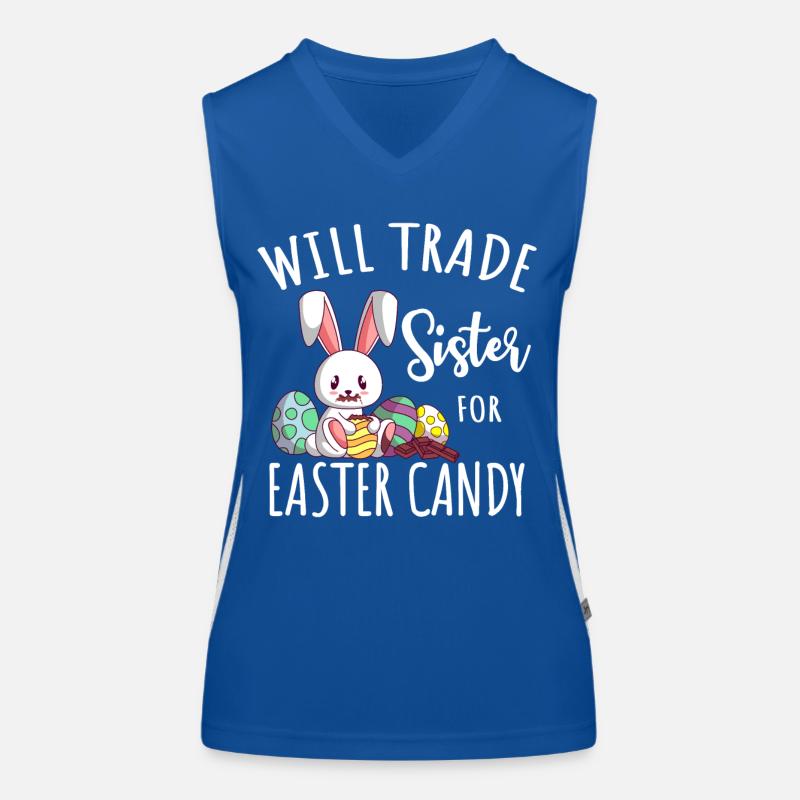 Trade Sister for Candy Easter Easter Women's Functional Contrast Tank Top
