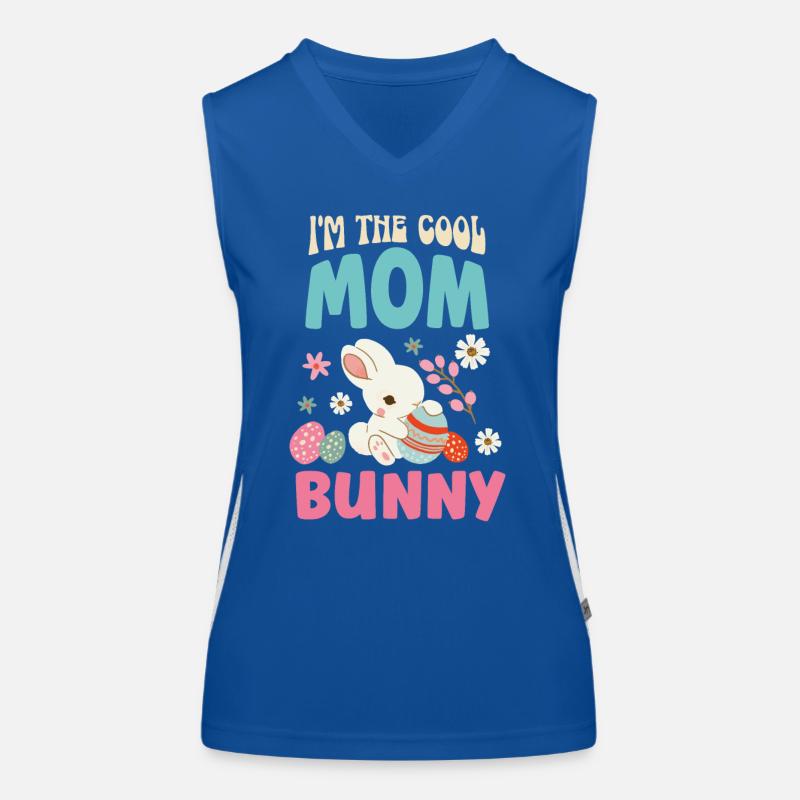 Ich Bin Die Coole Osterhasen Mama Mutter Ostern Funktionelles Kontrast-Tank Top für Frauen