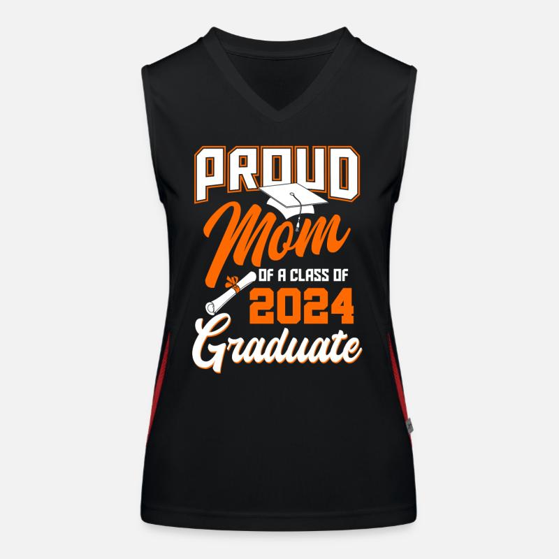 Stolze Mutter Der Abschlussklasse 2024 Funktionelles Kontrast-Tank Top für Frauen