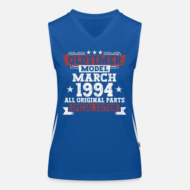 29th birthday man March Born 1994 Oldtimer Women's Functional Contrast Tank Top