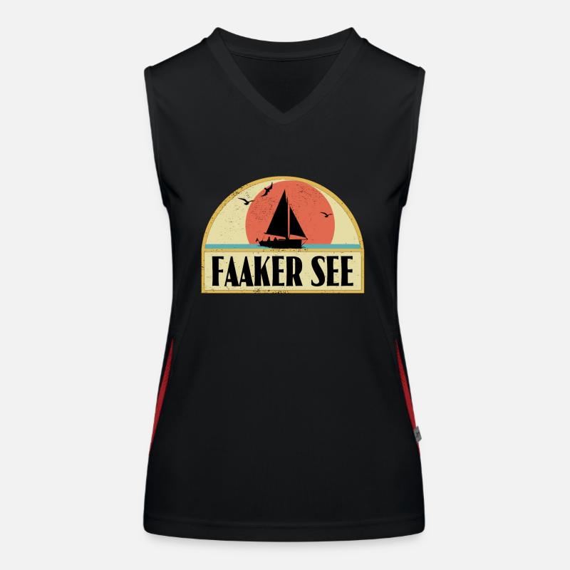 Faaker See Funktionelles Kontrast-Tank Top für Frauen
