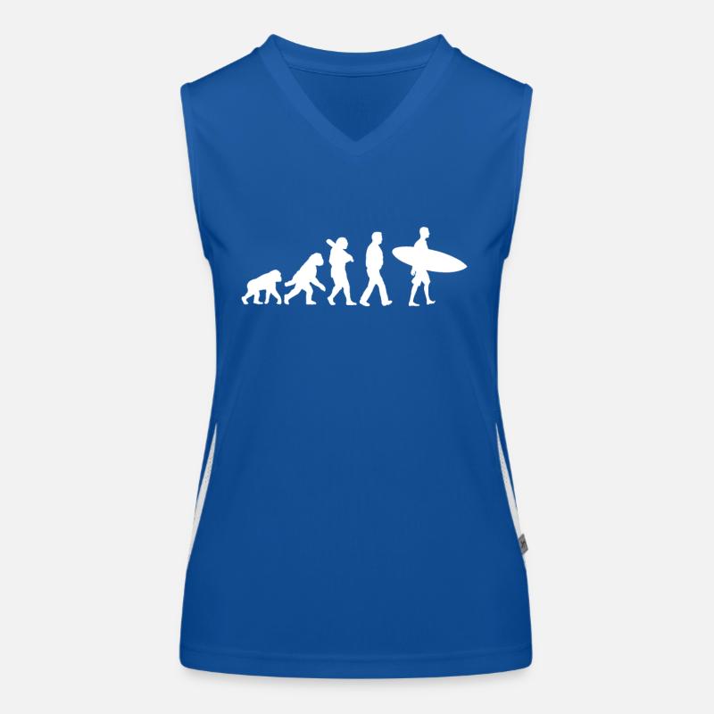 Evolution des Surfens Funktionelles Kontrast-Tank Top für Frauen