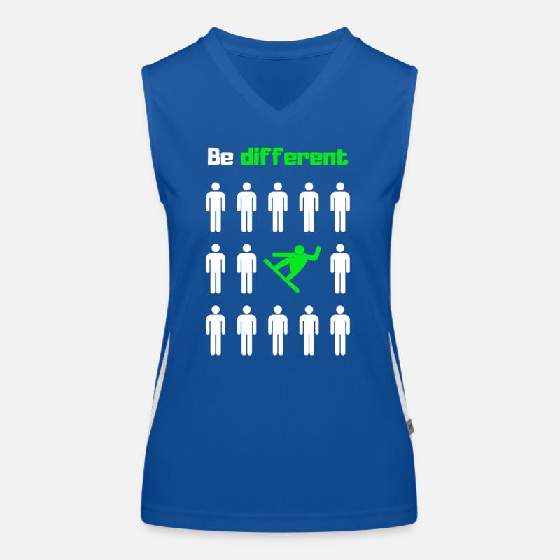 Sei anders, Snowboard Funktionelles Kontrast-Tank Top für Frauen
