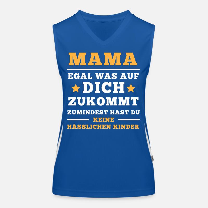 Mama Muttertag Keine hässlichen Kinder Spruch Funktionelles Kontrast-Tank Top für Frauen