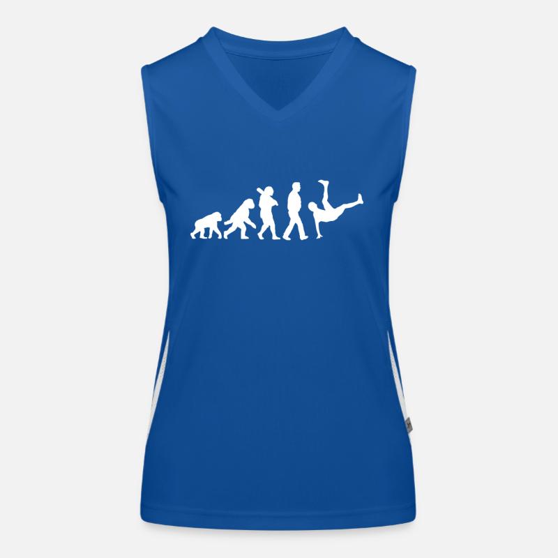 Evolution des Breakdance Funktionelles Kontrast-Tank Top für Frauen