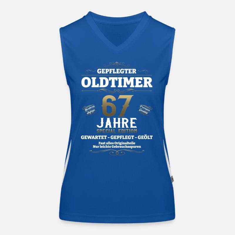 67. Geburtstag Mann Oldtimer Jahrgang 1956 Funktionelles Kontrast-Tank Top für Frauen