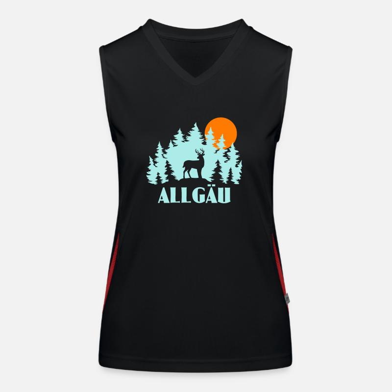 Allgäu Funktionelles Kontrast-Tank Top für Frauen