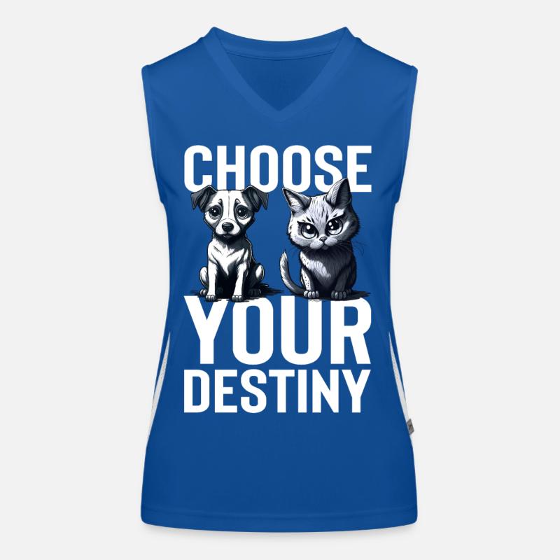 Choisissez votre destin - Chien vs Chat Débardeur respirant contrasté Femme
