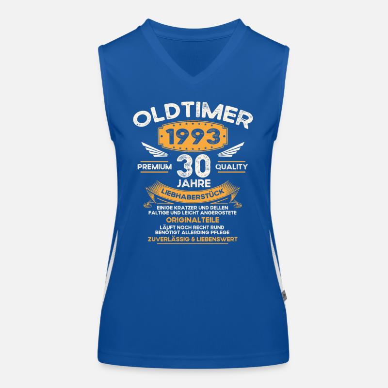 30. Geburtstag Mann Oldtimer Jahrgang 1993 Orange Funktionelles Kontrast-Tank Top für Frauen