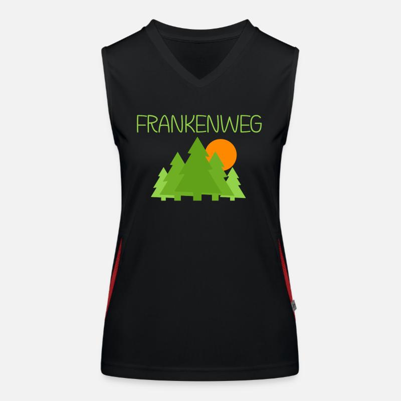 Frankenweg Funktionelles Kontrast-Tank Top für Frauen