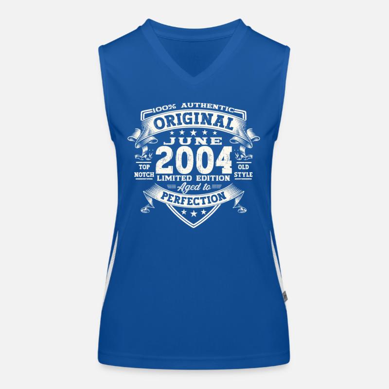 19th Birthday Man June Vintage 2004 Original Women's Functional Contrast Tank Top