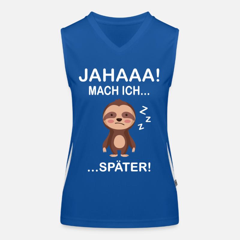 JA MACH ICH SPÄTER Funktionelles Kontrast-Tank Top für Frauen