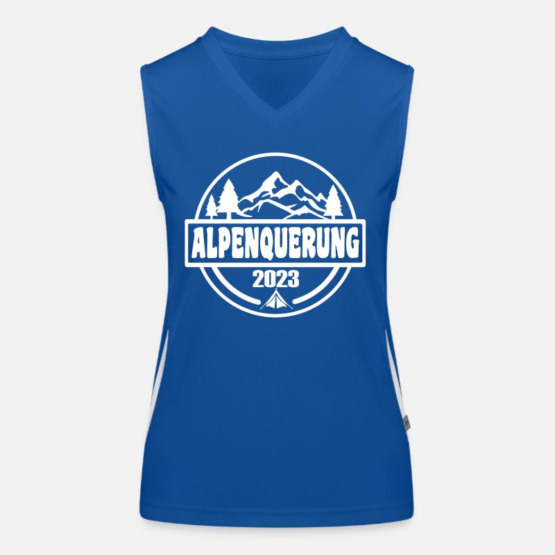 Alpenquerung 2023 Funktionelles Kontrast-Tank Top für Frauen