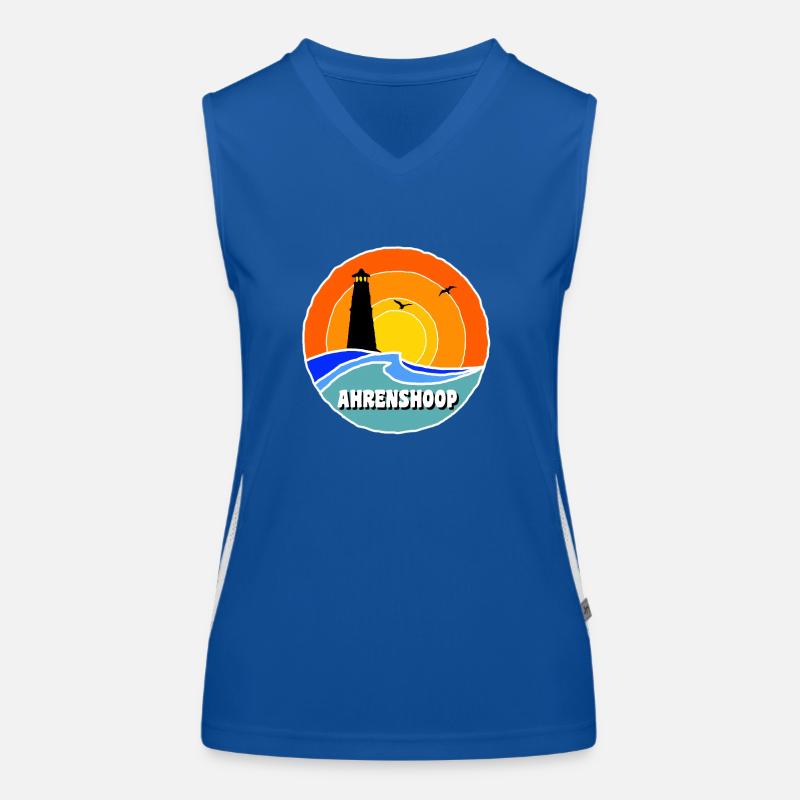 Ostsee Leuchtturm Ahrenshoop Funktionelles Kontrast-Tank Top für Frauen