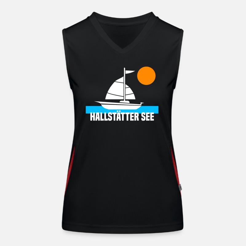 Hallstätter See Funktionelles Kontrast-Tank Top für Frauen