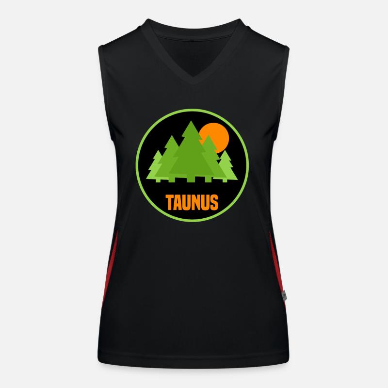 Taunus orange Funktionelles Kontrast-Tank Top für Frauen