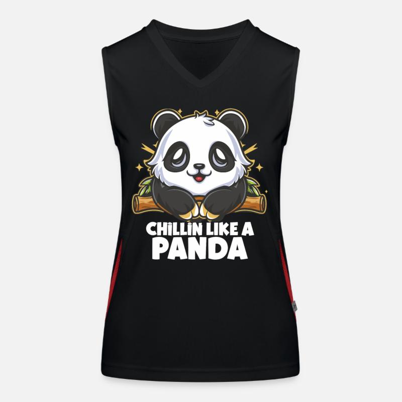 Chillin like a Panda Funktionelles Kontrast-Tank Top für Frauen