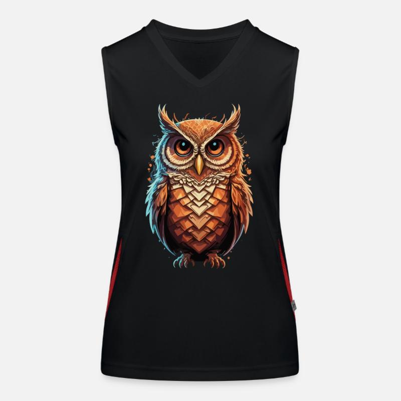 Real Owl: Unique for Owl Lovers Women's Functional Contrast Tank Top
