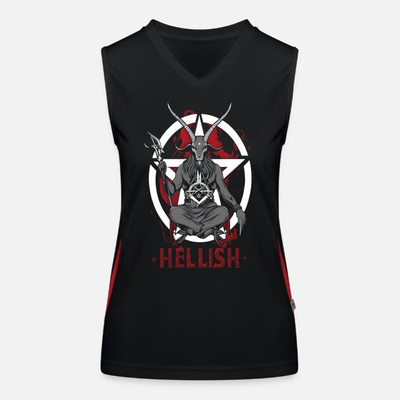 L'enfer Satan Baphomet Débardeur respirant contrasté Femme