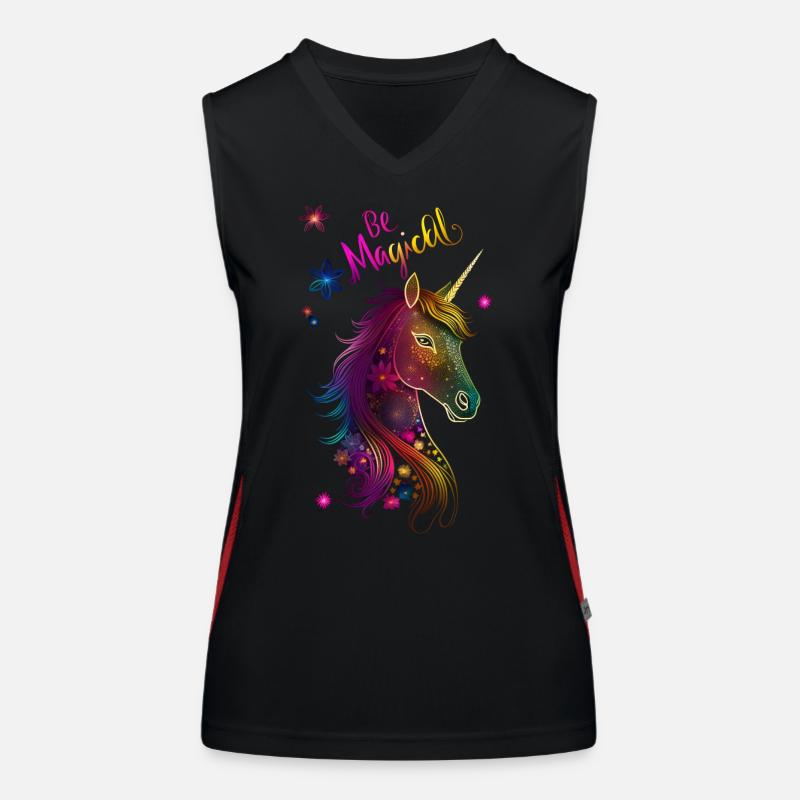 Einhorn Mandala Be Magical Funktionelles Kontrast-Tank Top für Frauen