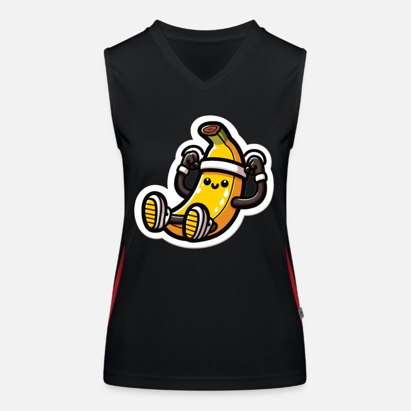 Banana Power: Fit with Sit-Ups Women's Functional Contrast Tank Top