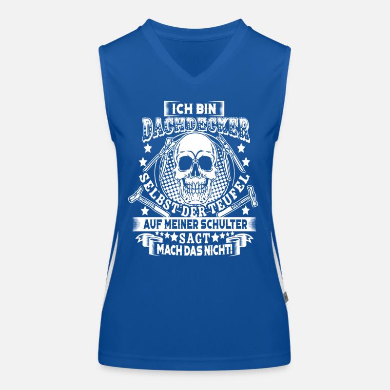 Dachdeckermeister Handwerker Zimmermann Dachdecker Funktionelles Kontrast-Tank Top für Frauen
