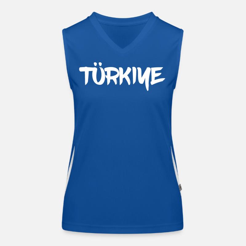 Türkiye Schriftzug Funktionelles Kontrast-Tank Top für Frauen