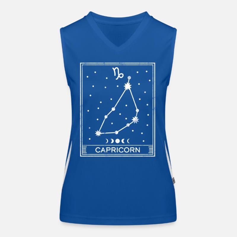 Sternzeichen Steinbock Funktionelles Kontrast-Tank Top für Frauen