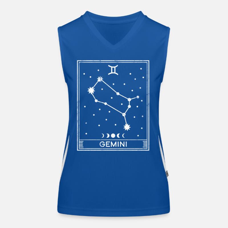 Sternzeichen Zwillinge Funktionelles Kontrast-Tank Top für Frauen