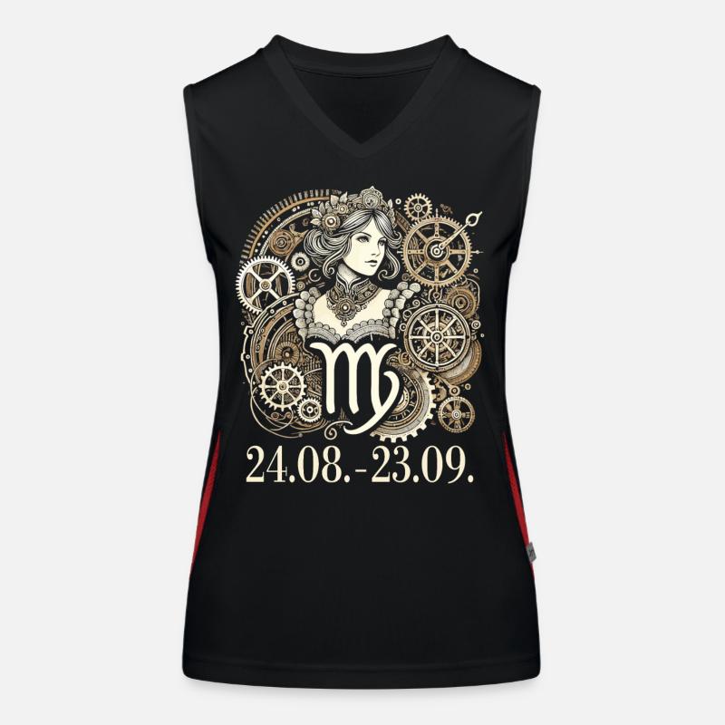 Zodiaque Vierge Style Steampunk Débardeur respirant contrasté Femme