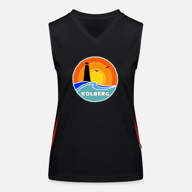 Kołobrzeg Lighthouse Women's Functional Contrast Tank Top