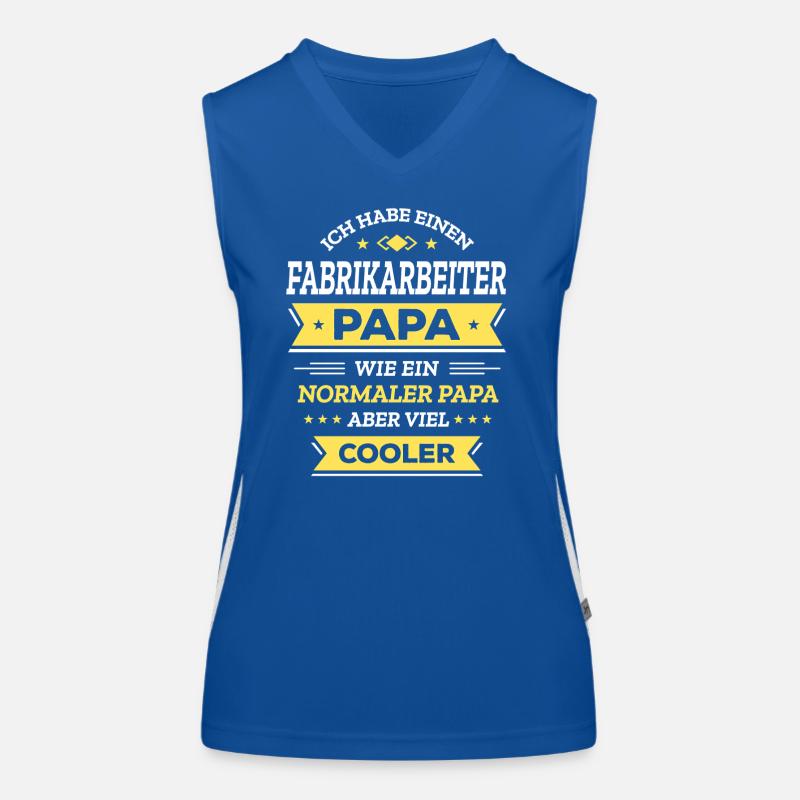 FABRIKARBEITERPAPA GEBURTSTAG WEIHNACHTEN VATERTAG Funktionelles Kontrast-Tank Top für Frauen
