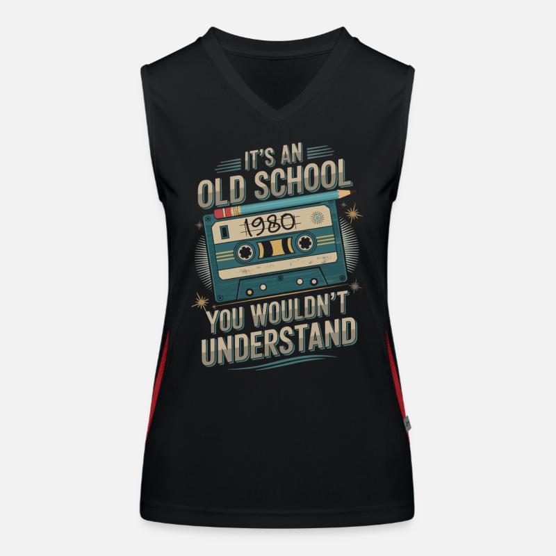 Oldschool 1980 – Ein echter Klassiker Funktionelles Kontrast-Tank Top für Frauen